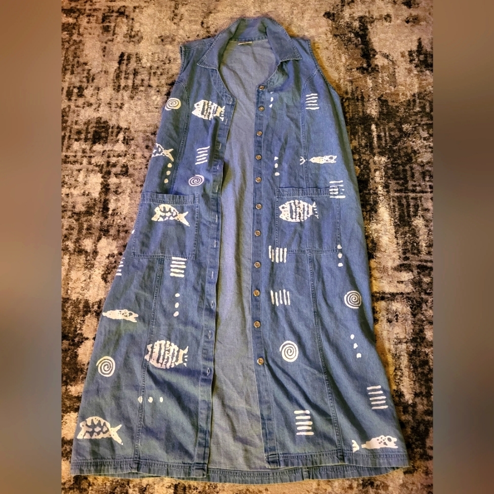 MAGIC LONG BUTTON UP DENIM DRESS